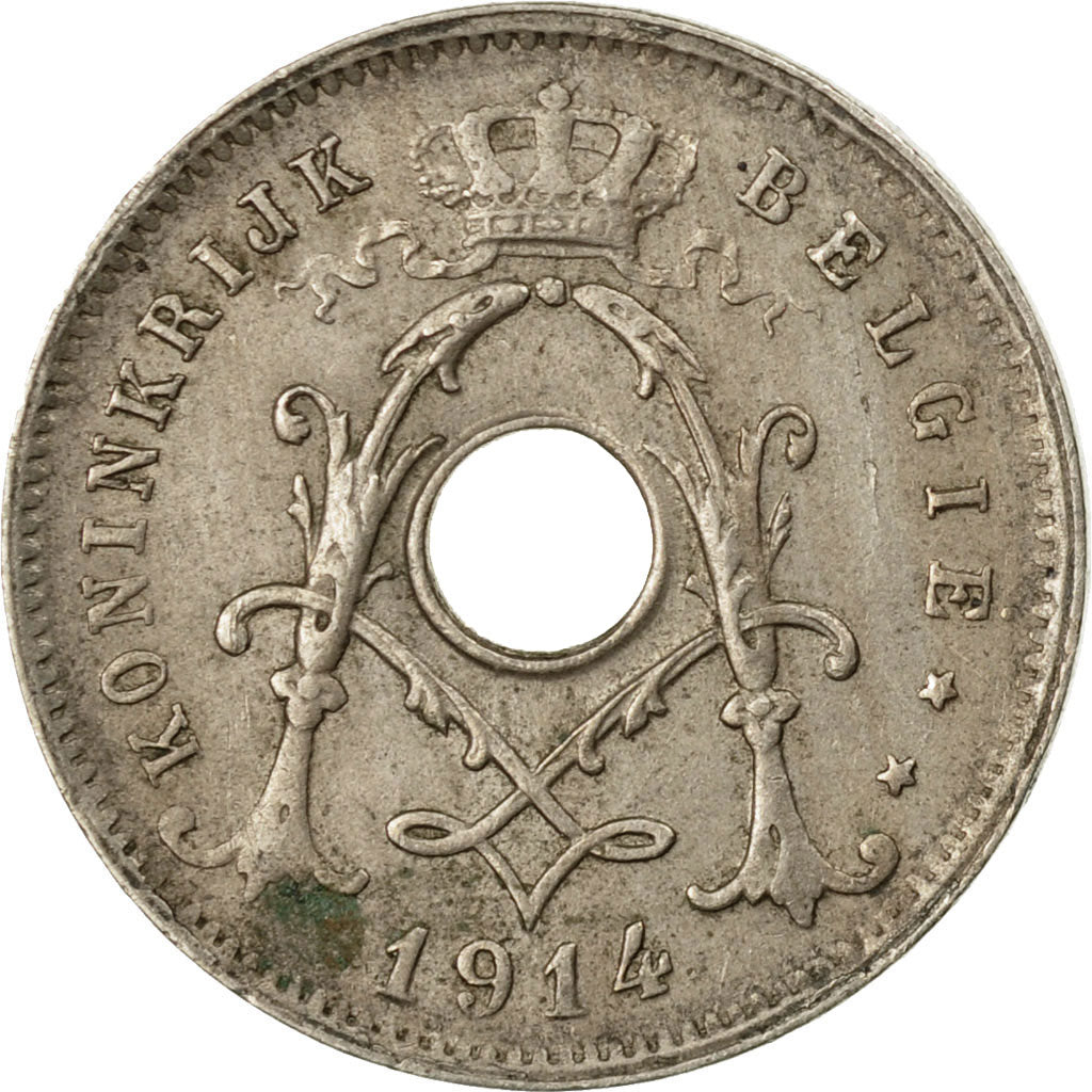 Coin, Belgium, 5 Centimes, 1914, VF(20-25), Copper-nickel, KM:67