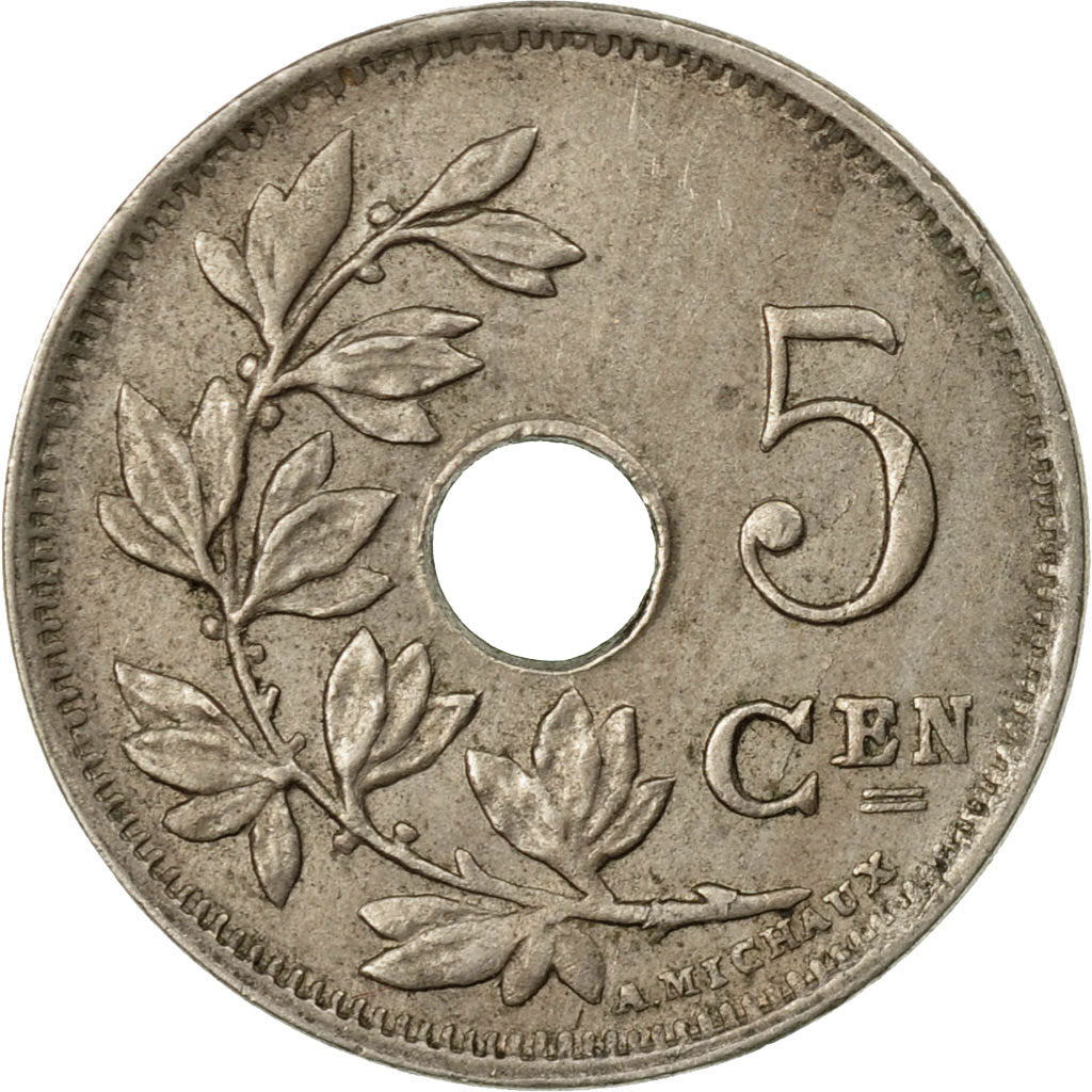 Coin, Belgium, 5 Centimes, 1914, VF(20-25), Copper-nickel, KM:67