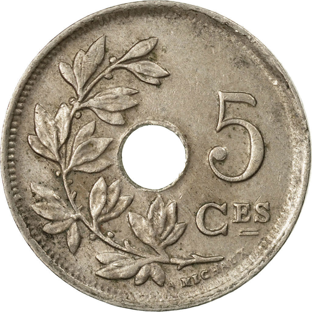Coin, Belgium, 5 Centimes, 1925, VF(30-35), Copper-nickel, KM:66