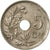 Moneda, Bélgica, 5 Centimes, 1925, BC+, Cobre - níquel, KM:66