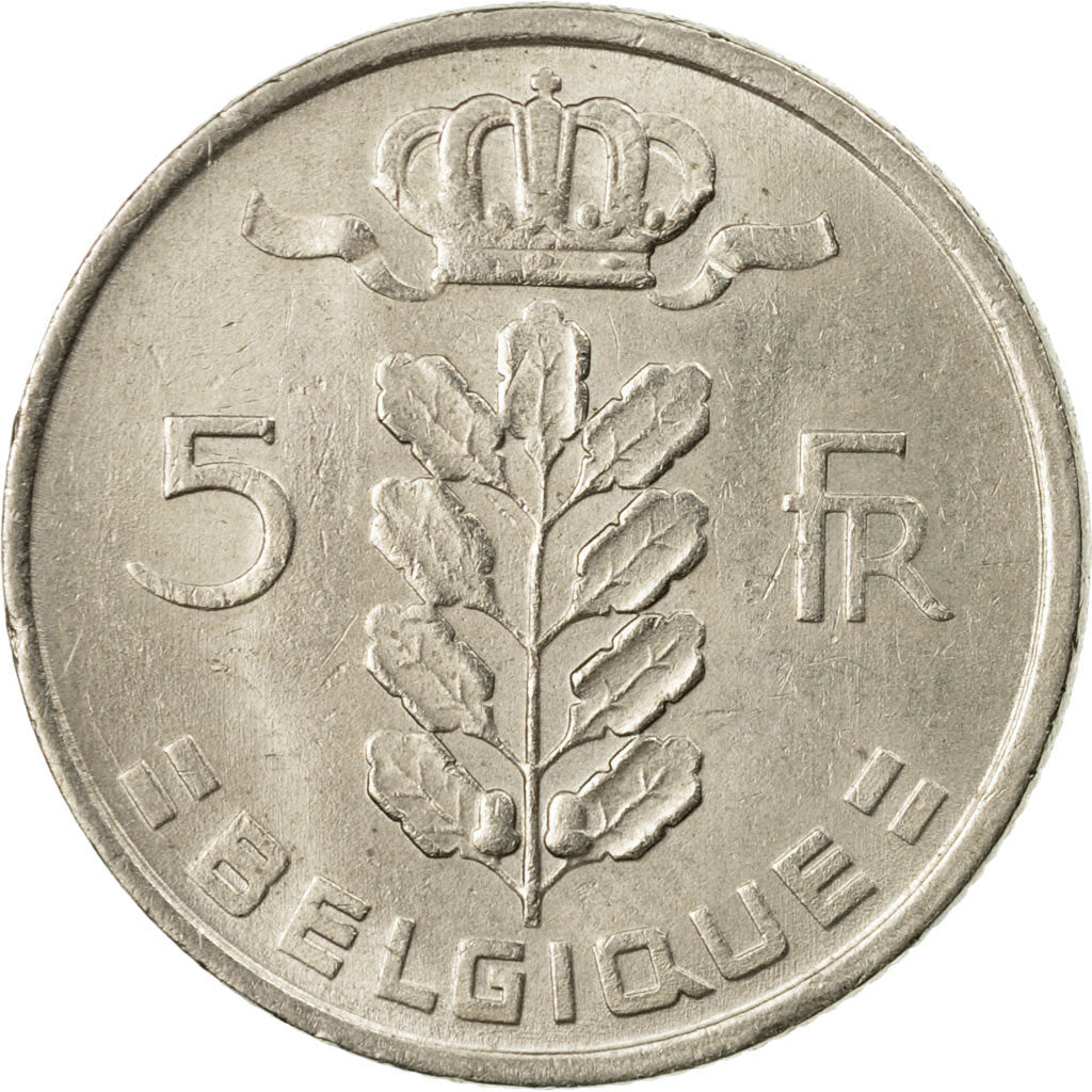 Coin, Belgium, 5 Francs, 5 Frank, 1975, AU(55-58), Copper-nickel, KM:134.1