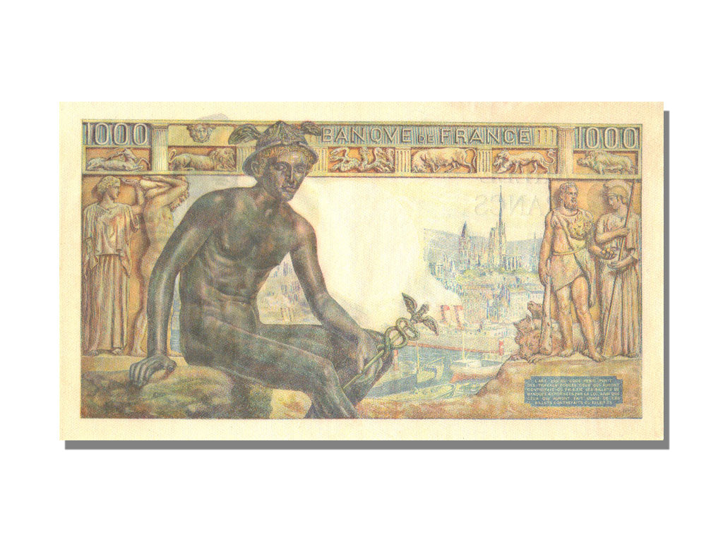 France, 1000 Francs, 1 000 F 1942-1943 ''Déesse Déméter'', 1943, KM #102, 194...