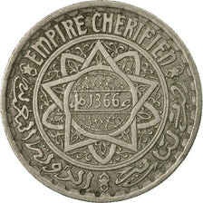 Coin, Morocco, Mohammed V, 10 Francs, 1366, Paris, EF(40-45), Copper-nickel