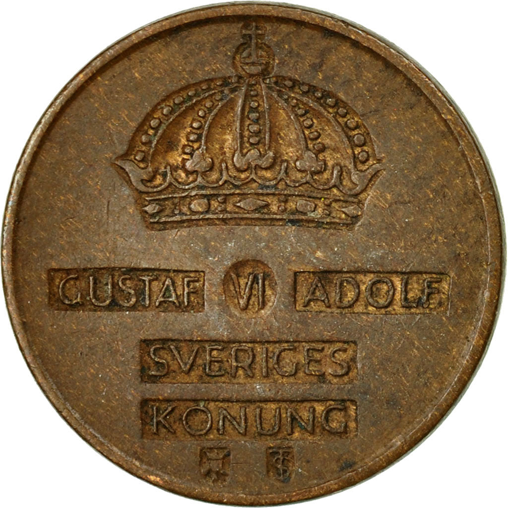 Coin, Sweden, Gustaf VI, Ore, 1957, EF(40-45), Bronze, KM:820