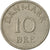 Coin, Denmark, Frederik IX, 10 Öre, 1954, Copenhagen, VF(30-35), Copper-nickel