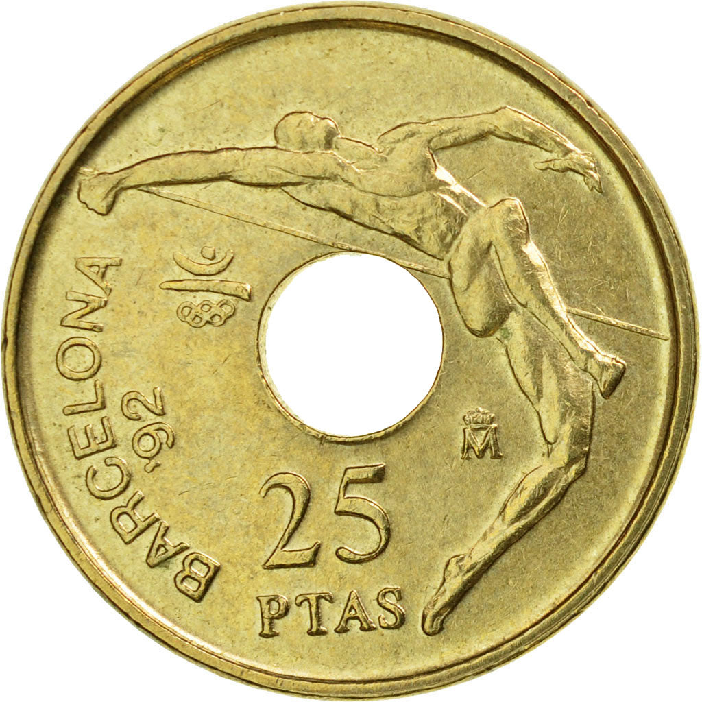 Moneta, Hiszpania, Juan Carlos I, 25 Pesetas, 1991, Madrid, AU(50-53)