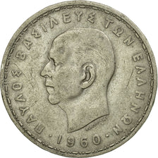 Coin, Greece, Paul I, 20 Drachmai, 1960, VF(30-35), Silver, KM:85