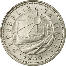 Münze, Malta, 2 Cents, 1986, British Royal Mint, VZ, Copper-nickel, KM:79