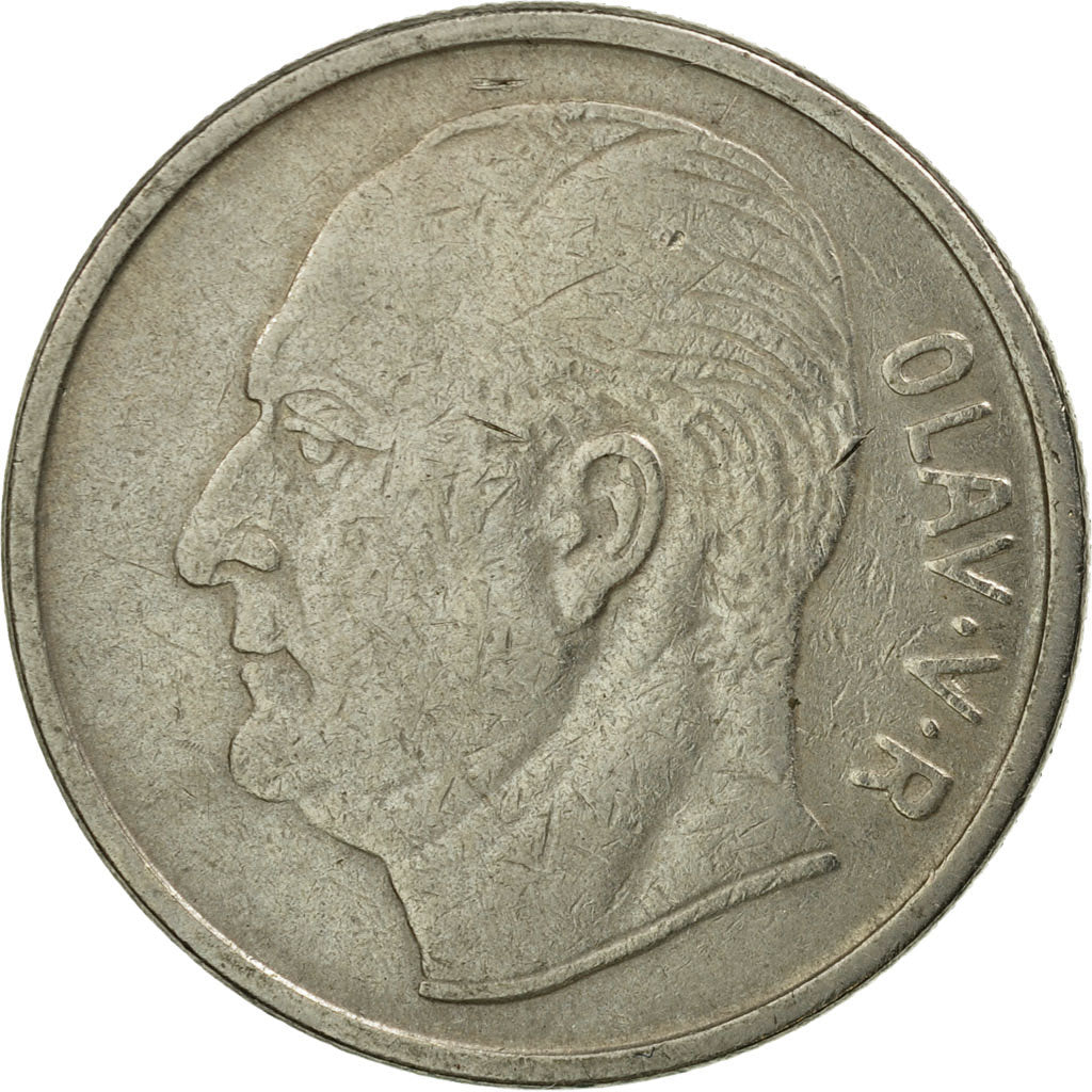 Coin, Norway, Olav V, Krone, 1965, EF(40-45), Copper-nickel, KM:409