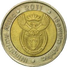 Coin, South Africa, 5 Rand, 2011, EF(40-45), Bi-Metallic, KM:506