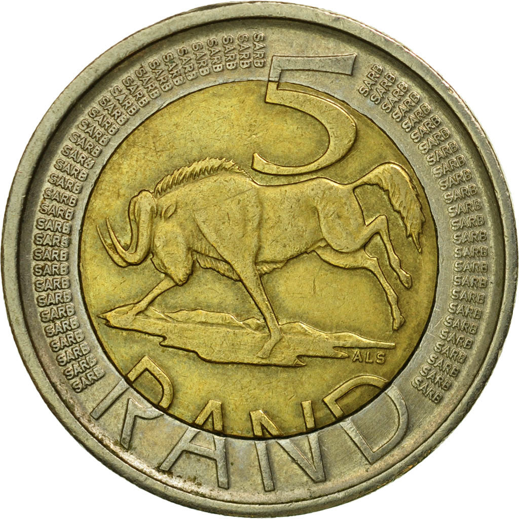 Coin, South Africa, 5 Rand, 2011, EF(40-45), Bi-Metallic, KM:506