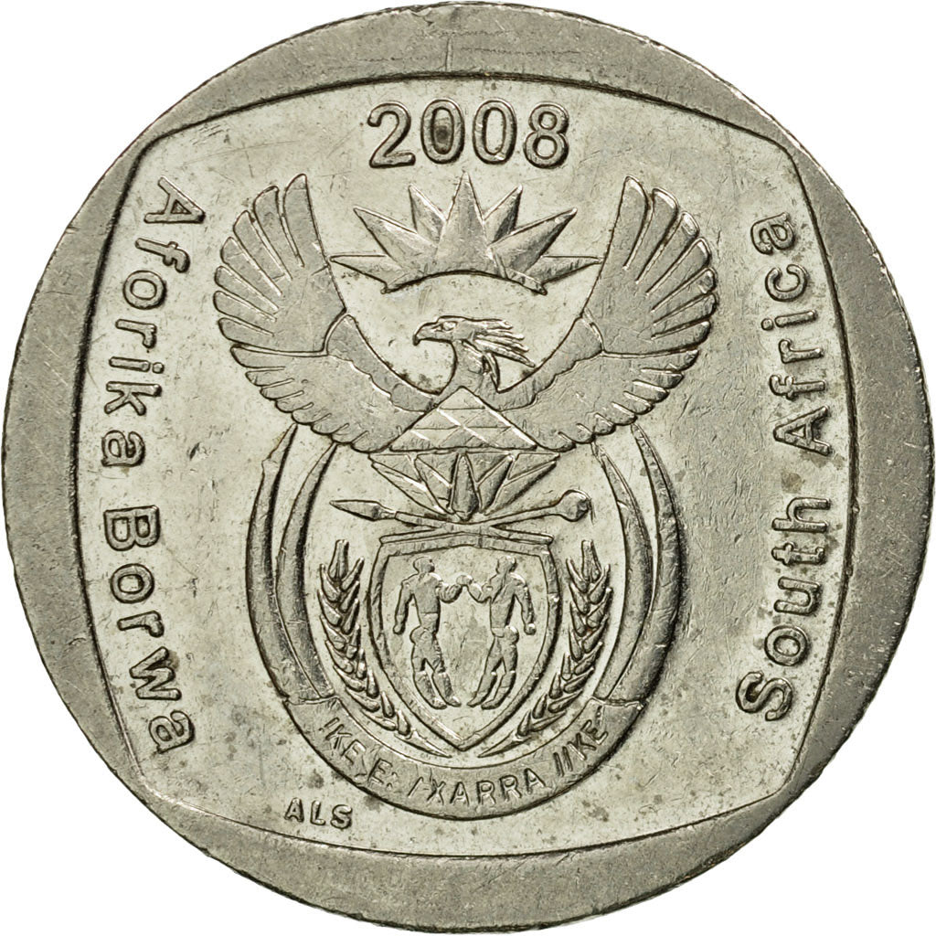 Munten, Zuid Afrika, 2 Rand, 2008, Pretoria, ZF+, Nickel Plated Copper, KM:445