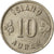 Coin, Iceland, 10 Aurar, 1969, EF(40-45), Copper-nickel, KM:10