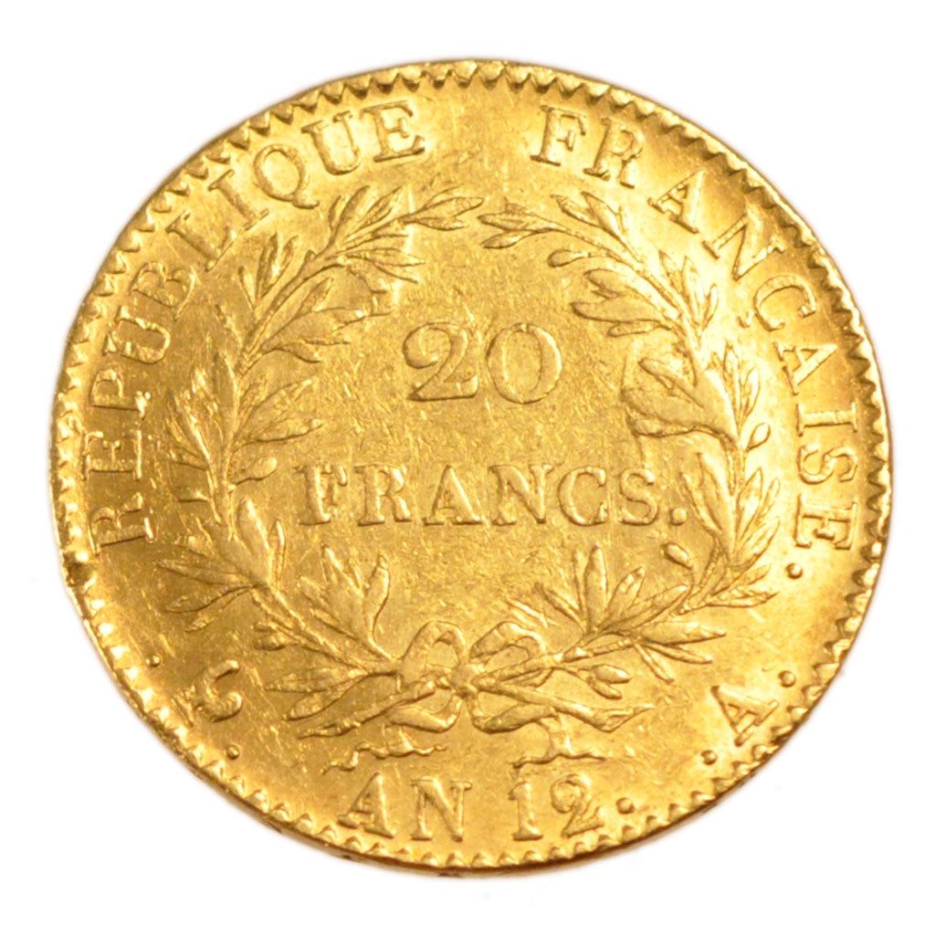 Francia, 20 Francs, 1804, Paris, BB+, Oro, Gadoury:1020