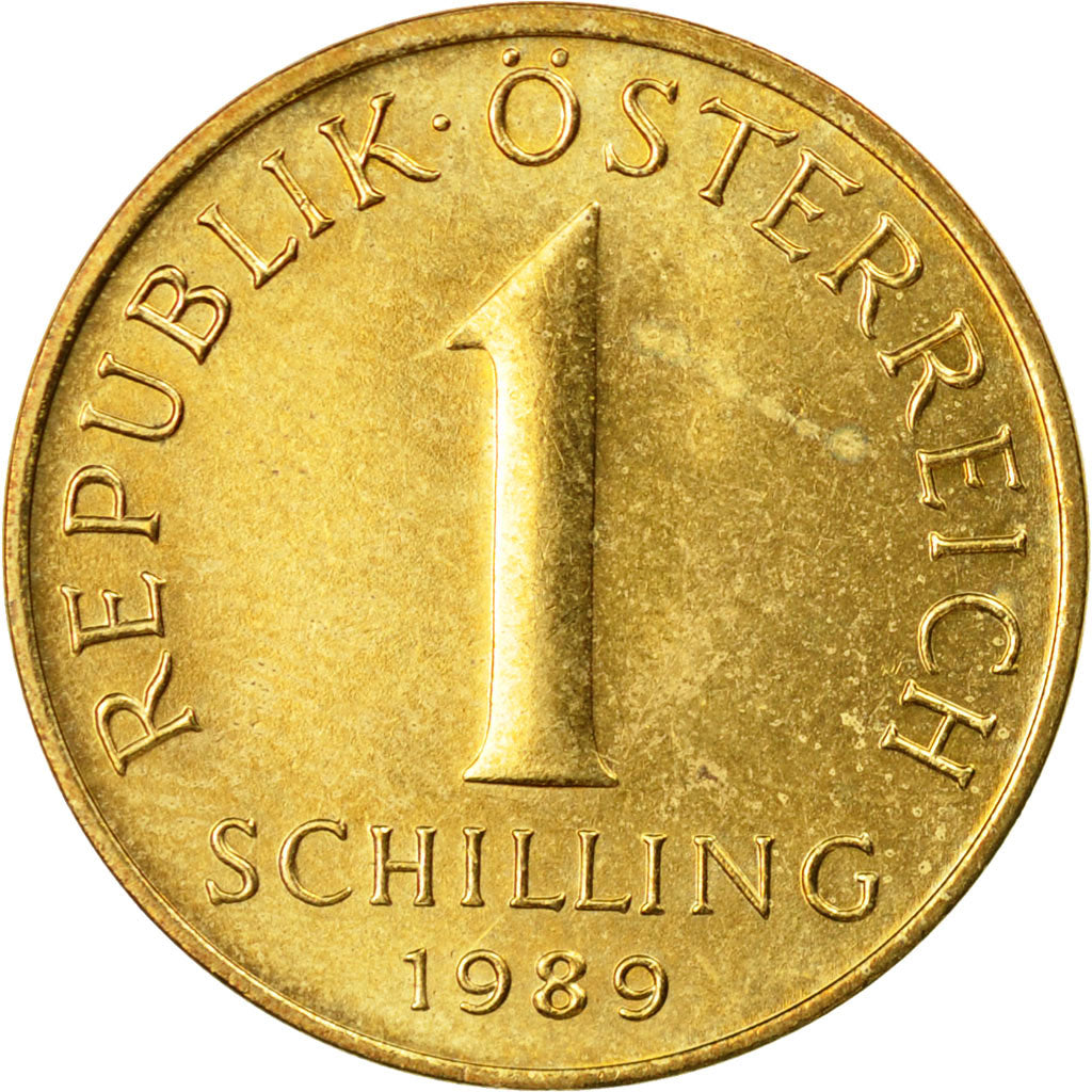Coin, Austria, Schilling, 1989, AU(55-58), Aluminum-Bronze, KM:2886