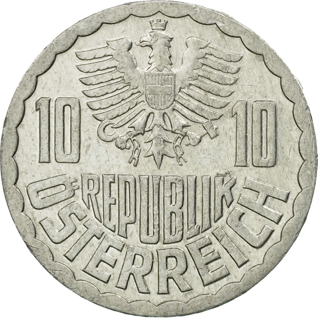 Coin, Austria, 10 Groschen, 1990, Vienna, AU(50-53), Aluminum, KM:2878