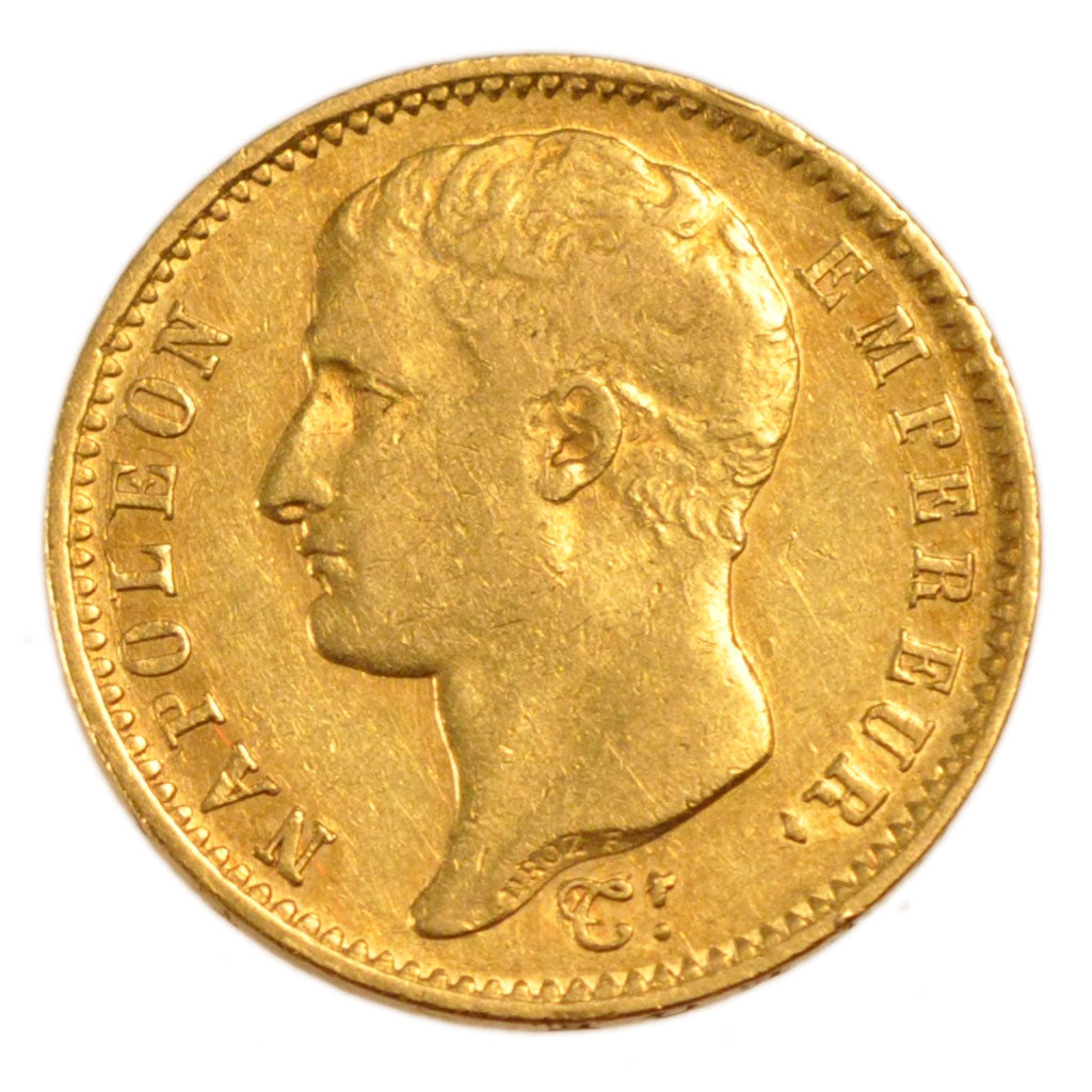 Francia, Napoléon I, 20 Francs, 1807, Paris, MB+, Oro, Gadoury:1023a