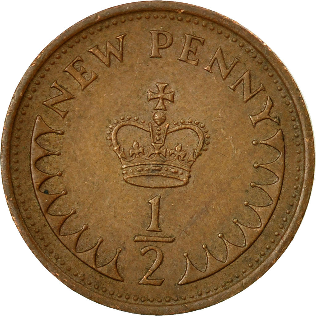 Münze, Großbritannien, Elizabeth II, 1/2 New Penny, 1979, SS, Bronze, KM:914