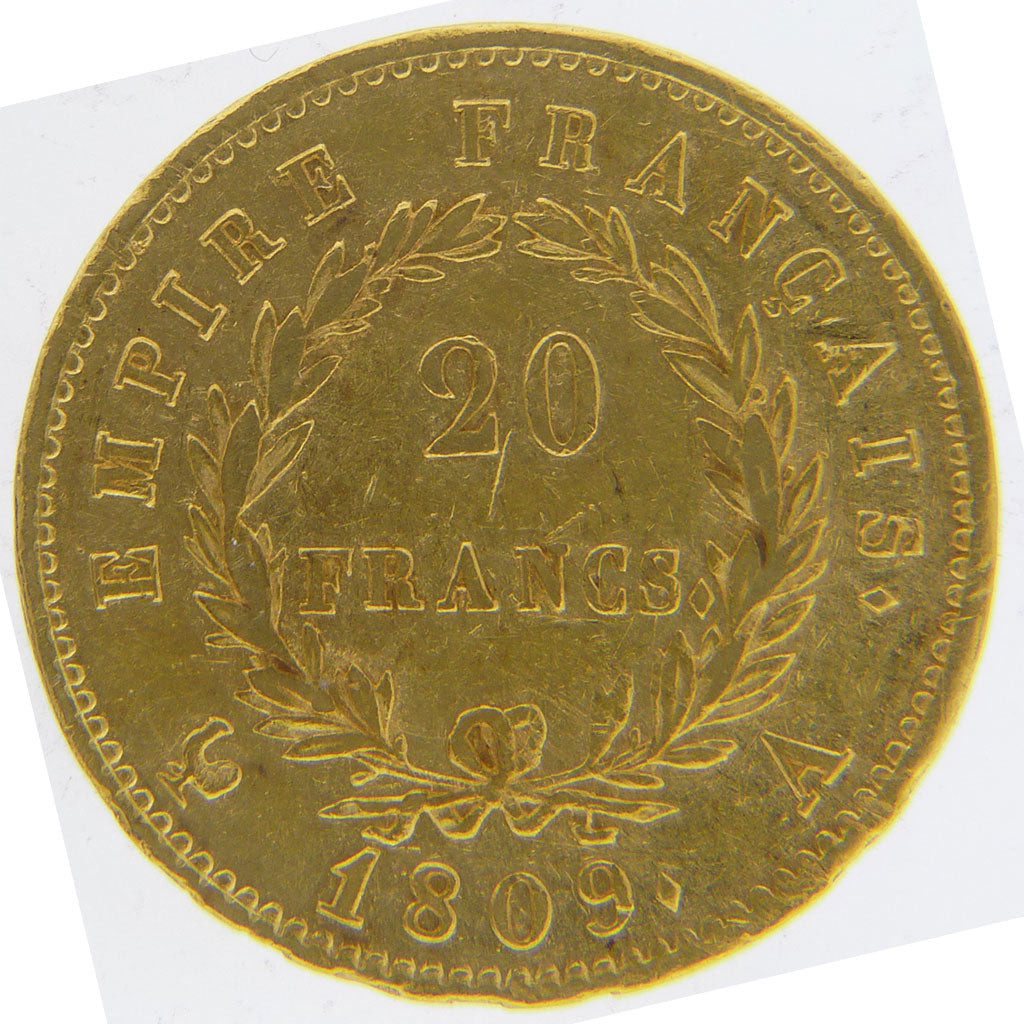 Premier Empire, 20 Francs Or au revers Empire
