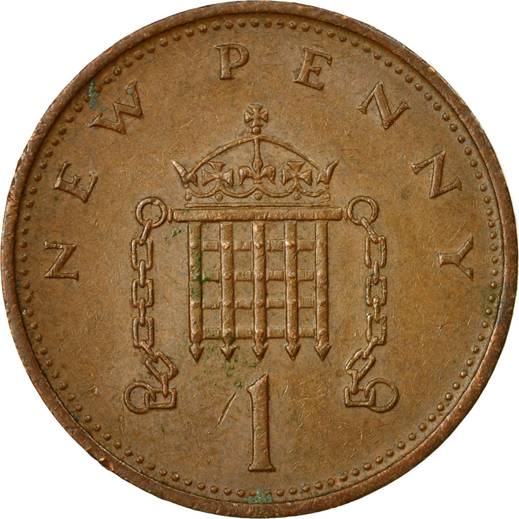 Coin, Great Britain, Elizabeth II, New Penny, 1980, VF(20-25), Bronze, KM:915