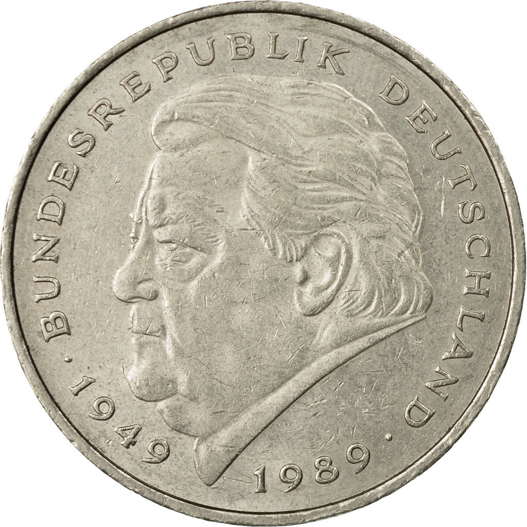 Moneda, ALEMANIA - REPÚBLICA FEDERAL, 2 Mark, 1990, Hambourg, MBC, Cobre -