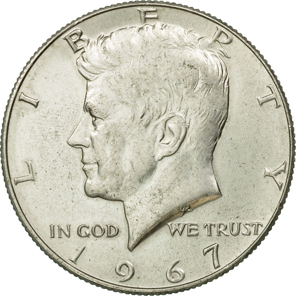 Coin, United States, Kennedy Half Dollar, Half Dollar, 1967, U.S. Mint