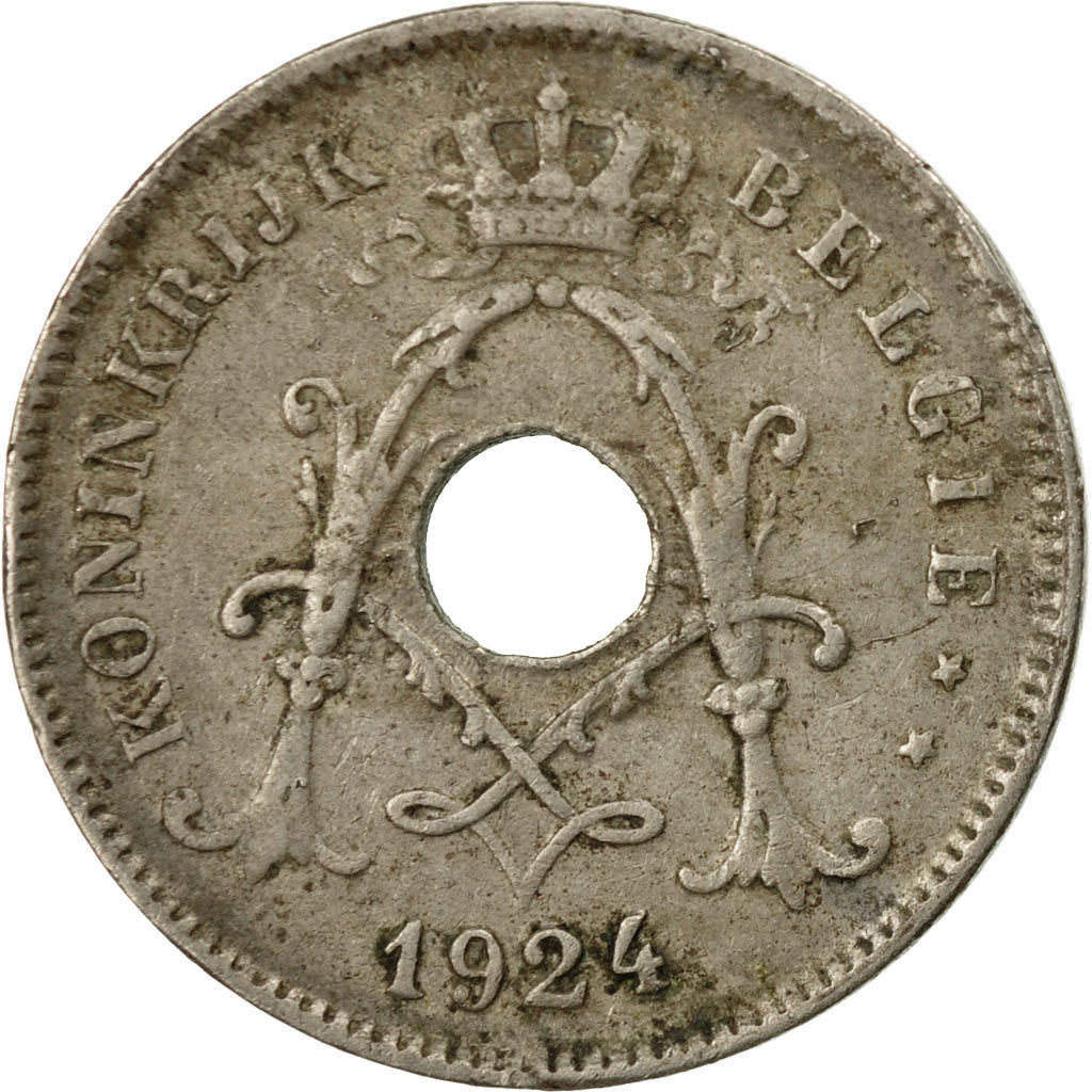 Münze, Belgien, 10 Centimes, 1924, SGE+, Copper-nickel, KM:86