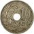 Moneda, Bélgica, 10 Centimes, 1924, BC, Cobre - níquel, KM:86