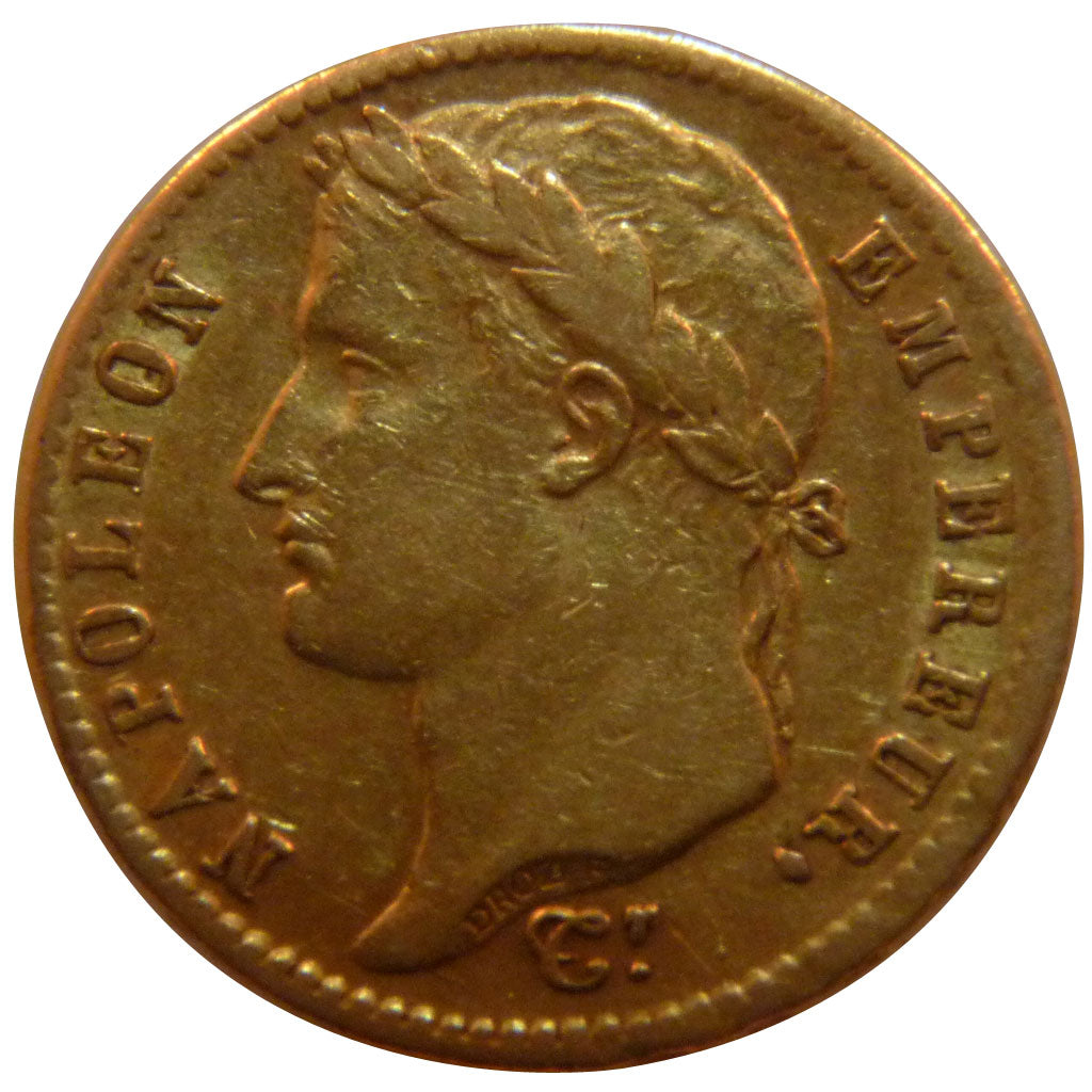 FRANCE, Napoléon I, 20 Francs, 1813, Paris, KM #695.1, EF(40-45), Gold, Gadoury 