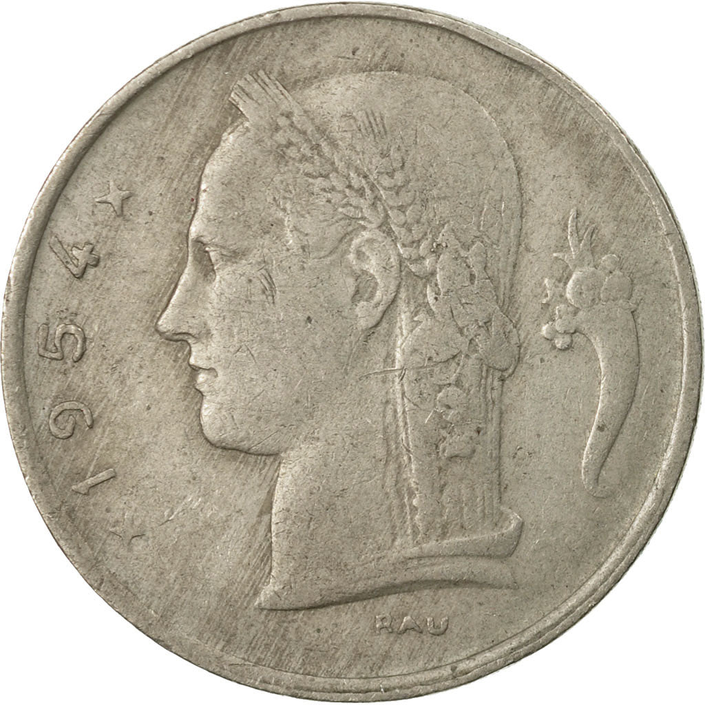 Moneta, Belgio, Franc, 1954, MB, Rame-nichel, KM:142.1