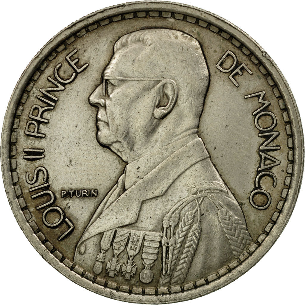 Coin, Monaco, Louis II, 20 Francs, Vingt, 1947, Poissy, EF(40-45)