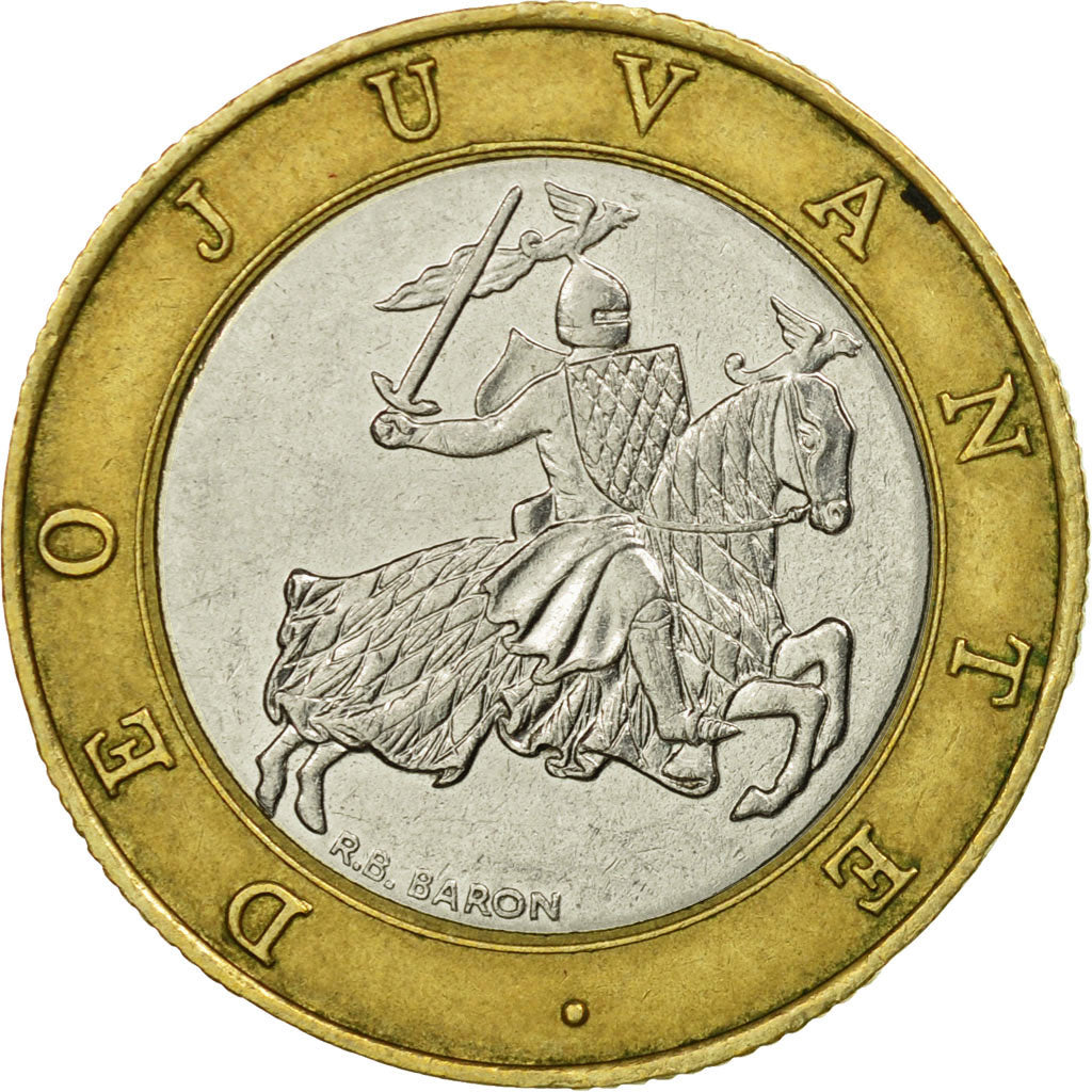 Coin, Monaco, Rainier III, 10 Francs, 1989, EF(40-45), Bi-Metallic, KM:163