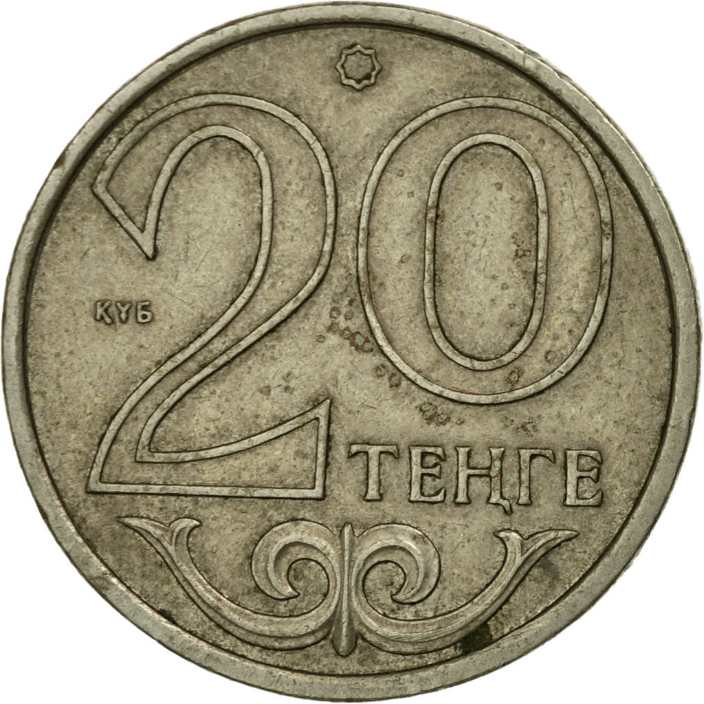 Coin, Kazakhstan, 20 Tenge, 2000, Kazakhstan Mint, VF(30-35)