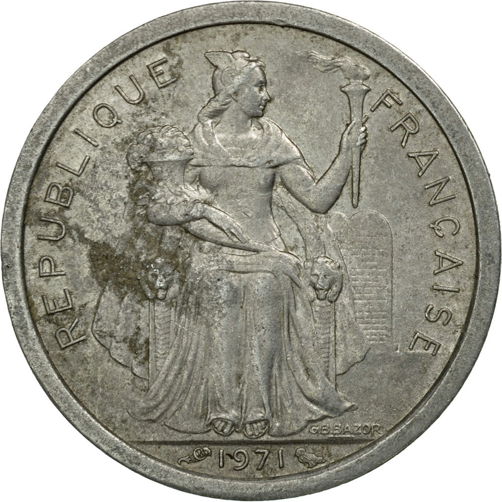 Coin, New Caledonia, Franc, 1971, Paris, EF(40-45), Aluminum, KM:8