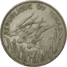 Moneda, Chad, 100 Francs, 1971, Paris, MBC, Níquel, KM:2