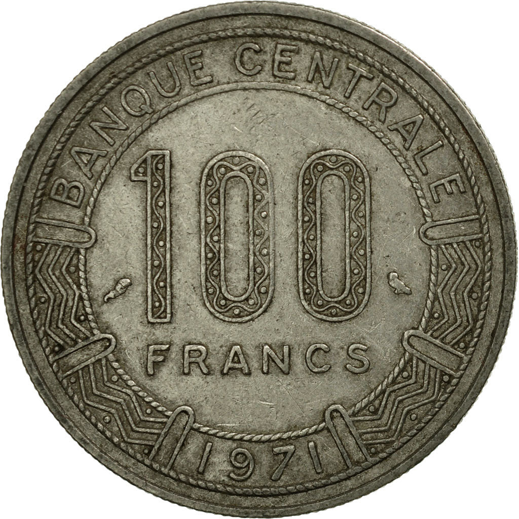 Coin, Chad, 100 Francs, 1971, Paris, EF(40-45), Nickel, KM:2