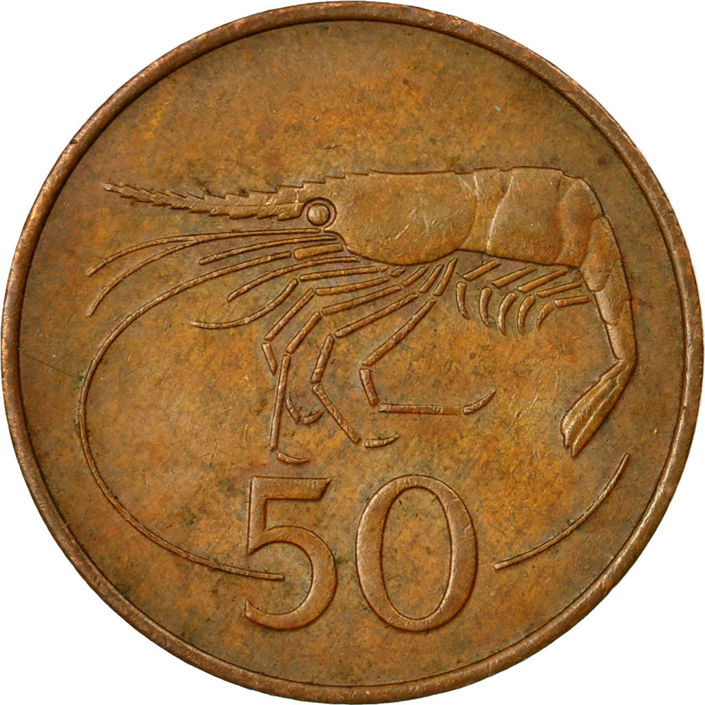 Coin, Iceland, 50 Aurar, 1981, EF(40-45), Bronze, KM:26