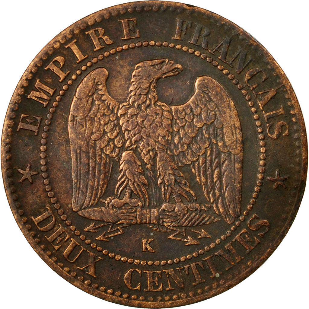 Monnaie, France, Napoleon III, Napoléon III, 2 Centimes, 1862, Bordeaux, TTB