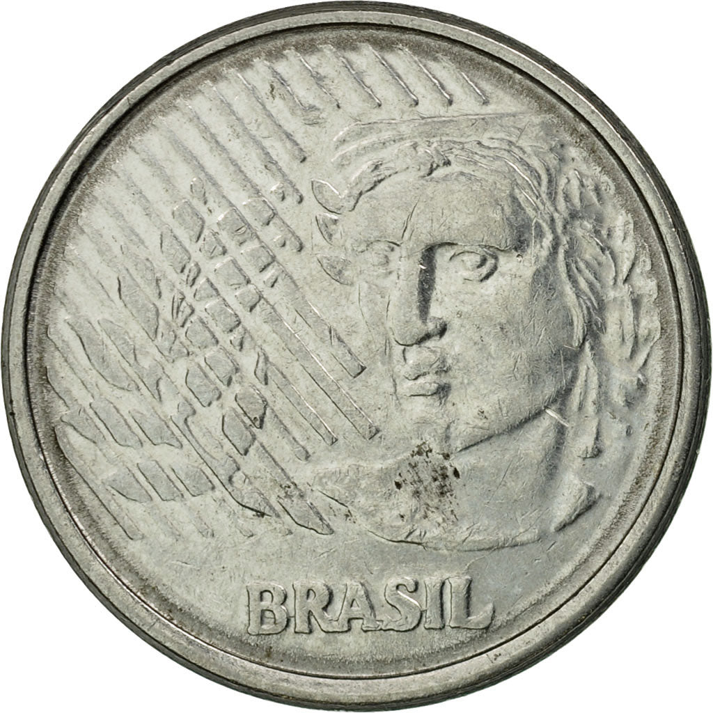 Münze, Brasilien, 5 Centavos, 1997, SS+, Stainless Steel, KM:632