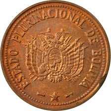 Moneda, Bolivia, 10 Centavos, 2012, MBC, Cobre chapado en acero, KM:214