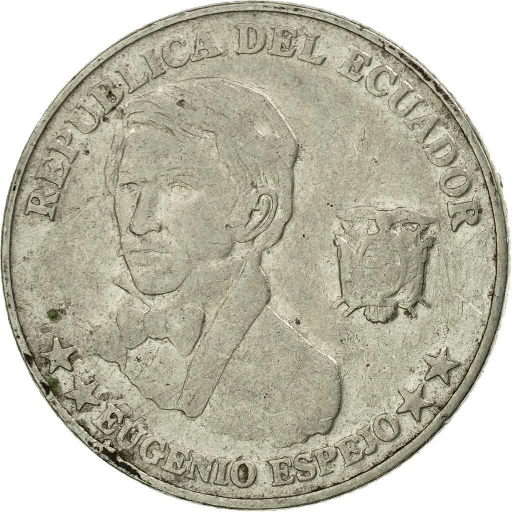 Moneda, Ecuador, 10 Centavos, Diez, 2000, BC+, Acero, KM:106