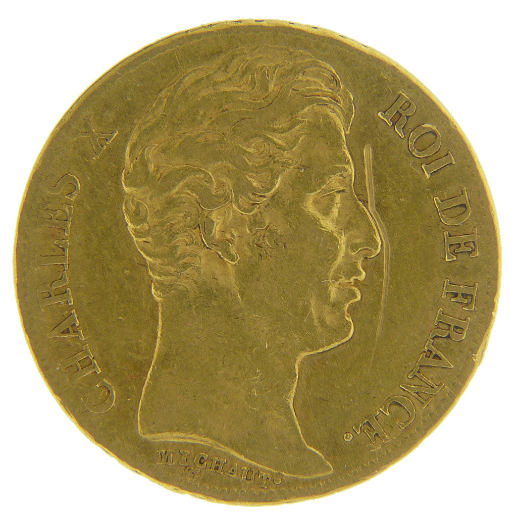 FRANCE, Charles X, 20 Francs, 1825, Lille, EF(40-45), Gold, Gadoury #1029, 6.40