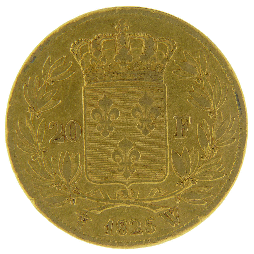 FRANCE, Charles X, 20 Francs, 1825, Lille, EF(40-45), Gold, Gadoury #1029, 6.40