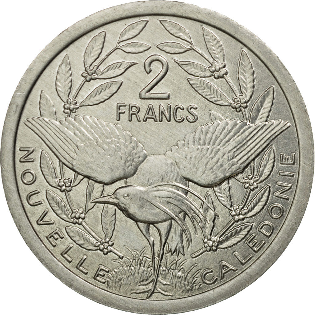 Munten, Nieuw -Caledonië, 2 Francs, 2003, Paris, ZF+, Aluminium, KM:14