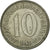 Moneta, Iugoslavia, 10 Dinara, 1983, MB+, Rame-nichel, KM:89