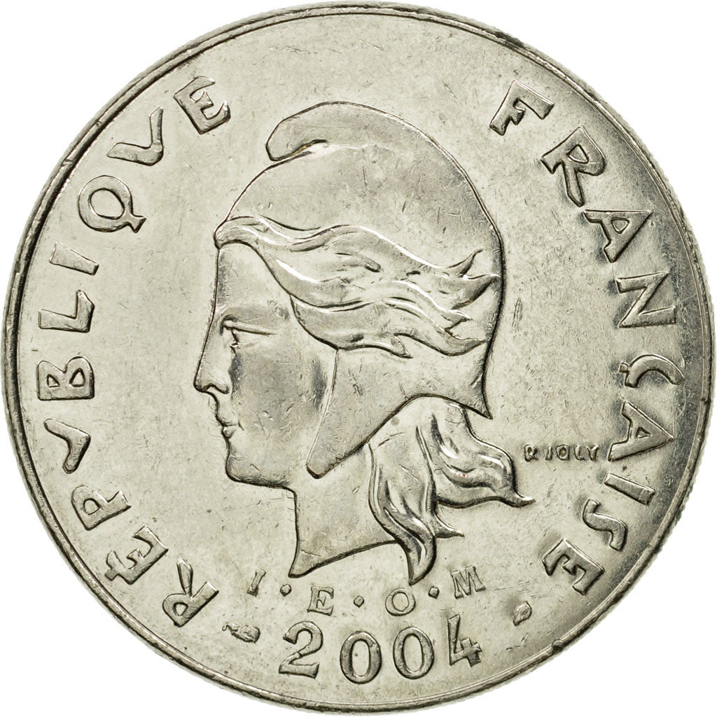 Moneta, Nuova Caledonia, 50 Francs, 2004, Paris, BB+, Nichel, KM:13