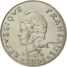 Coin, New Caledonia, 20 Francs, 2006, Paris, AU(50-53), Copper-nickel, KM:12a
