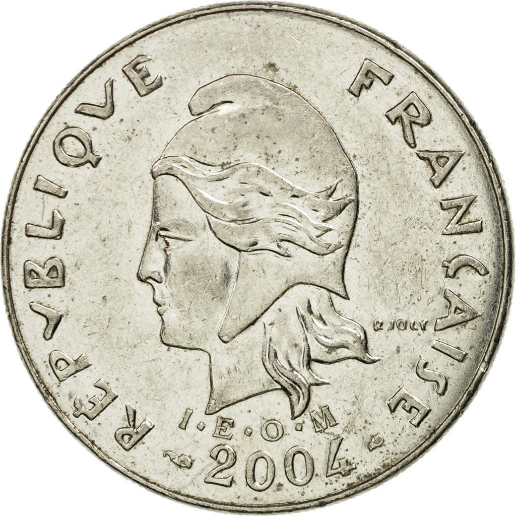 Coin, New Caledonia, 20 Francs, 2004, Paris, EF(40-45), Nickel, KM:12