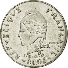 Coin, New Caledonia, 20 Francs, 2004, Paris, EF(40-45), Nickel, KM:12
