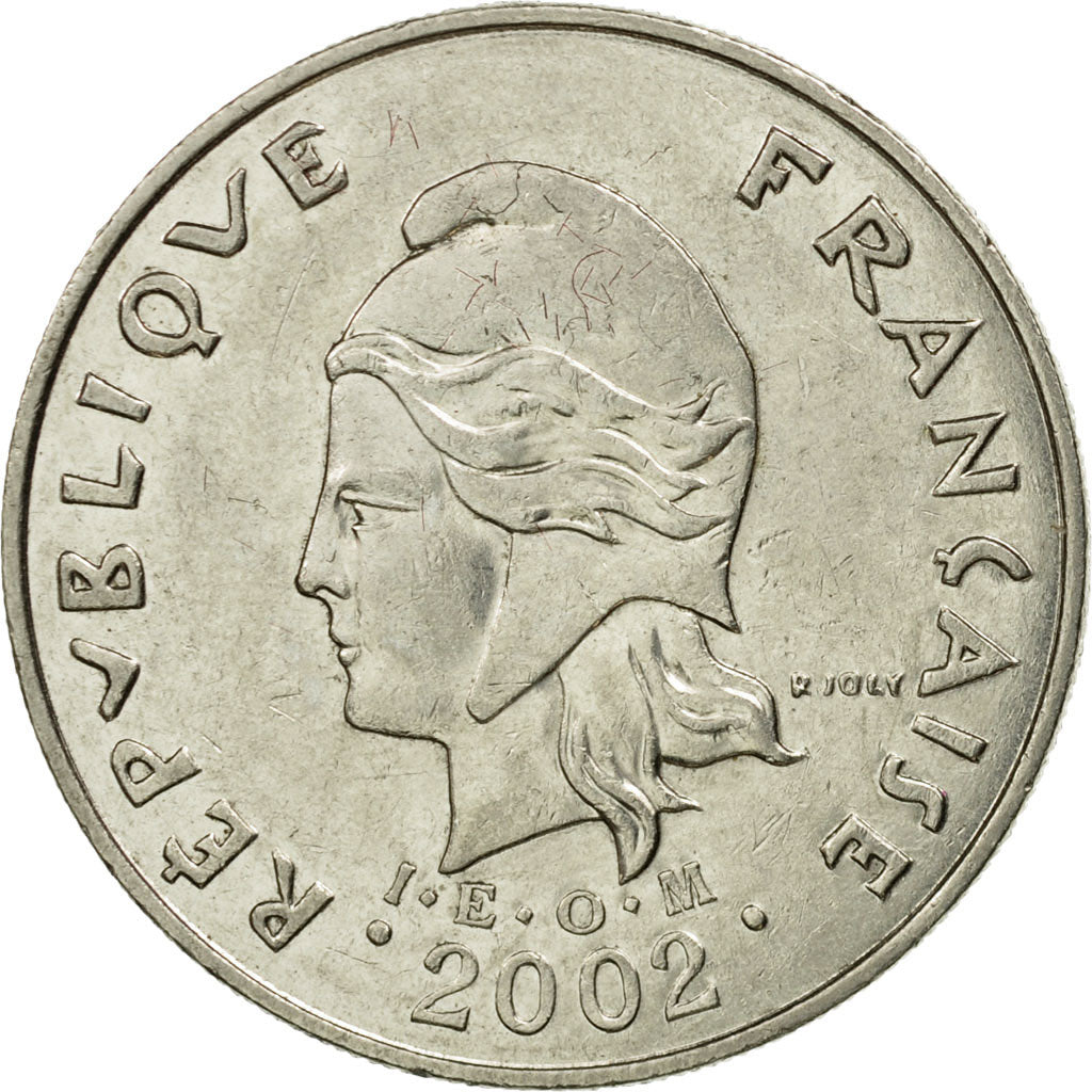 Coin, New Caledonia, 20 Francs, 2002, Paris, EF(40-45), Nickel, KM:12